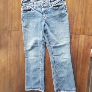 Silver Jeans Blue Ankle Cropped Denim